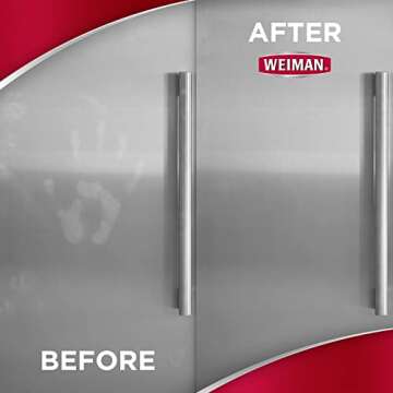Weiman Stainless Steel Cleaner and Polish - 17 Ounce (2 Pack) Protects Appliances from Fingerprints and Leaves a Streak-less Shine for Refrigerator Dishwasher Oven Grill - 34 Ounce Total