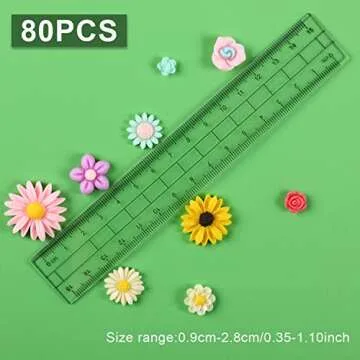 DIY Flower Resin Charms – 80Pcs Assorted Beads for Crafts