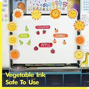 60 PCS Sun Cutouts, 10 Designs Bulletin Board Decoration Sun Cut-Outs DIY Crafts Project Spring Summer Sunshine Party Supplies