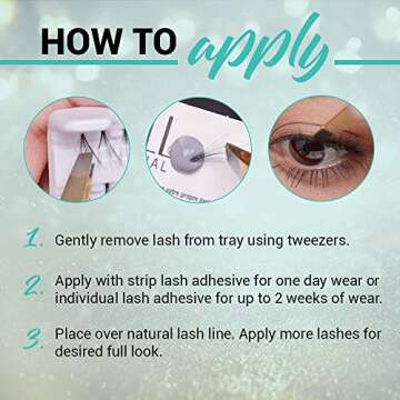 Ardell Soft Touch Trios Individual False Eyelashes - DIY Lash Clusters, Lightweight & Reusable Eyelash Extensions, Black, 4 Pack