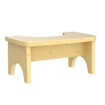 Bamboo Toilet Stool for Adults, JACNITAD Toilet Stool Poop Stool for Squatting, Toilet Stool Squat Adult, Non-Slip Potty Stool for Adults, Toilet Step Stool for Kids, 6.5 Inch Bathroom Stool, Natural