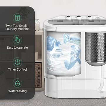 Compact Twin Tub Washing Machine for Small Spaces