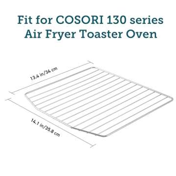 COSORI 2 Pcs Oven Wire Rack for CO130-AO, CS130-AO & CS130-CFH, Air Fryer Toaster Oven Replacement A...