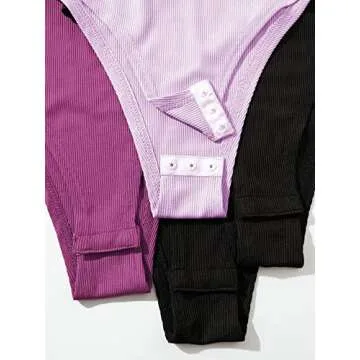 MakeMeChic Women's Bodysuits - 4 Piece Comfortable and Stylish