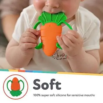Nuby Veggie Teether - Soft Silicone Teething Toy