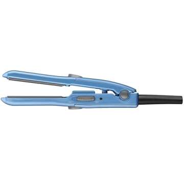 BaBylissPRO Nano Titanium Mini Straightening Iron Blue 0.5 Inch