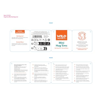 Wild Republic Red Squirrel Plush Toy for Kids and Teens