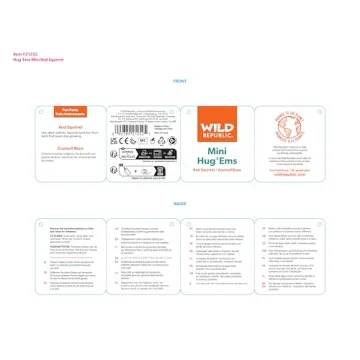 Wild Republic Red Squirrel Plush Toy for Kids and Teens