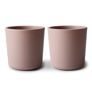 Mushie Dinnerware Cups for Kids 7 fl. oz. Set of 2 (Blush)