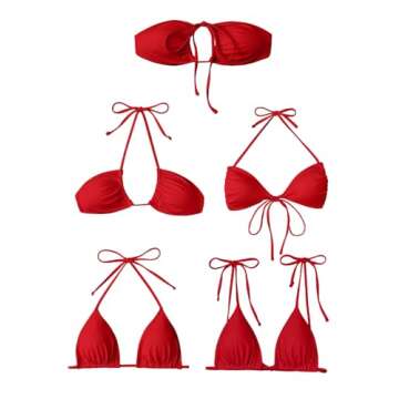 Trendy Dnzzs Women's High Waisted Bikini Set Swimsuit