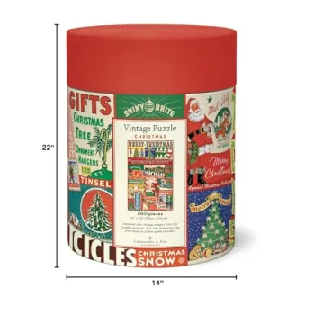 Cavallini Vintage Christmas Puzzle for Family Fun