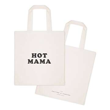 The Cotton & Canvas Co. Hot Mama Beach, Shopping and Travel Resusable Shoulder Tote and Handbag