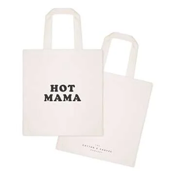 The Cotton & Canvas Co. Hot Mama Beach, Shopping and Travel Resusable Shoulder Tote and Handbag