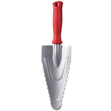 Root Assassin RA-005 Carbon Steel Hand Trowel for Garden Enthusiasts