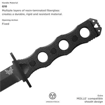 Benchmade SOCP 185BK Knife - Tactical and Durable Blade