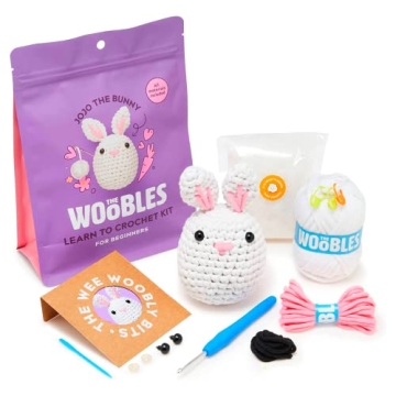 The Woobles Beginners Crochet Kit with Easy Peasy Yarn as seen on Shark Tank - with Step-by-Step Vid...