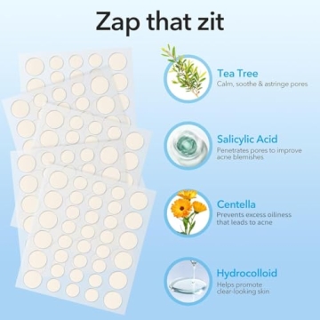QUSTERE Hydrocolloid Acne Patches with Tea Tree Salicylic Acid