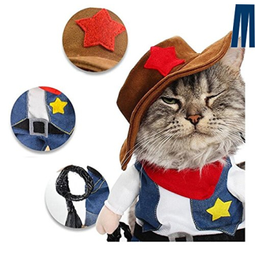 Mikayoo Cute Cowboy Costume for Cats and Dogs