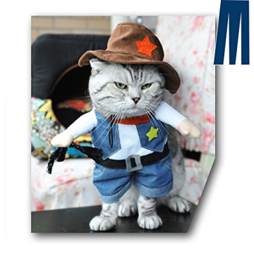 Mikayoo Cute Cowboy Costume for Cats and Dogs