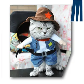 Mikayoo Cute Cowboy Costume for Cats and Dogs