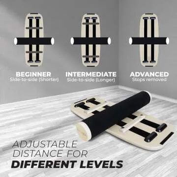 Yes4All Premium Surf Balance Board Trainer with Adjustable Stoppers - 3 Different Distance Options - Black