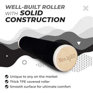 Yes4All Premium Surf Balance Board Trainer with Adjustable Stoppers - 3 Different Distance Options - Black