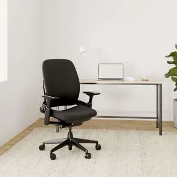 Steelcase Leap V2 Office Chair (Black Fabric) - Remanufactured - 12-Year Warranty (Fully Adjustable,...