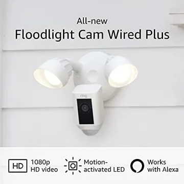 Ring Floodlight Cam Wired Plus 1080p HD Security Camera