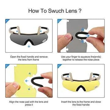 xaegistac Tactical Shooting Glasses with 3 Interchangeable Lens High Impact Eye Protection