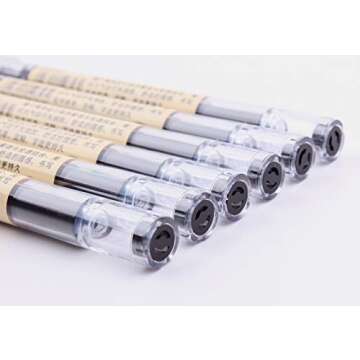 GANSSIA 0.35mm Gel Ink pen Black Ink Extra-fine Gel Ink Pens Ballpoint pen Office School Stationery Supply Pack of 12 Pcs