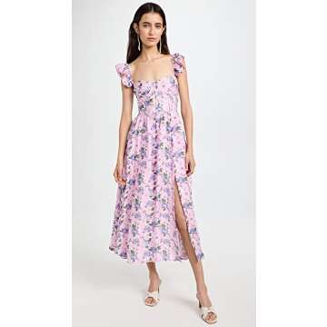 ASTR the label Women's Wedelia Dress, Purple Floral, M