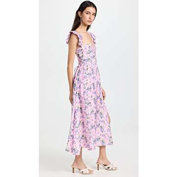 ASTR the label Women's Wedelia Dress, Purple Floral, M