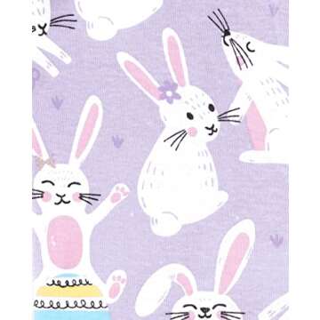 The Children's Place baby-girl and Toddler Short Sleeve Top and Pants Pajama Set Easter Bunny Baby & Toddler - PJ Set 2T
