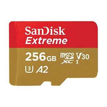 SanDisk 256GB Extreme UHS-I microSDXC Memory Card with SD Adapter