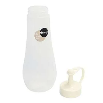 JapanBargain 3273, Set of 4 Japanese Plastic Squeeze Sauce Bottle Dispenser Salad Dressing Bottle Seasoning Container for Condiment Ketchup Honey Vinegar Mustard Jam, 12oz, Made in Japan