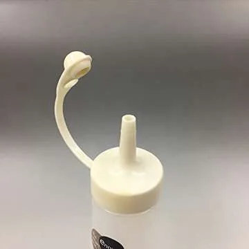 JapanBargain 3273, Set of 4 Japanese Plastic Squeeze Sauce Bottle Dispenser Salad Dressing Bottle Seasoning Container for Condiment Ketchup Honey Vinegar Mustard Jam, 12oz, Made in Japan