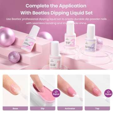 Beetles 36Pcs Dip Powder Nail Kit Starter with 20 Colors