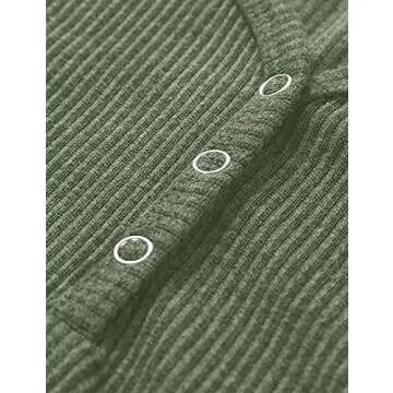 Stylish MEROKEETY Women's V-Neck Ribbed Knit Top