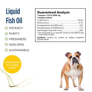 Nordic Naturals Omega-3 Pet, Unflavored - 8 oz - 1518 mg Omega-3 Per Teaspoon - Fish Oil for Medium ...