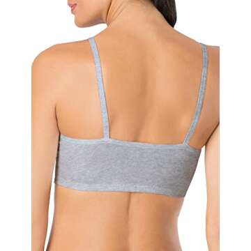 Cotton Spaghetti Strap Sports Bra - 3 Pack Comfort