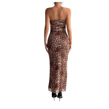 Floerns Strapless Tube Bodycon Long Dress for Women