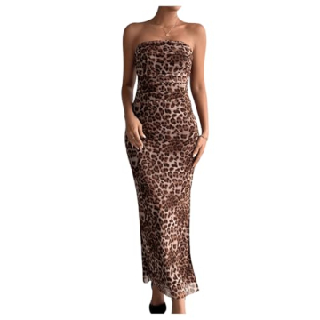 Floerns Strapless Tube Bodycon Long Dress for Women