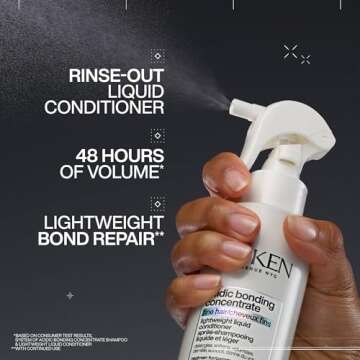 Redken Bonding Lightweight Liquid Conditioner for Damaged Hair Repair | Volumize & Condition | Acidic Bonding Concentrate | Sulfate-Free Spray Conditioner | For Fine or Thin Hair | 1 Fl Oz