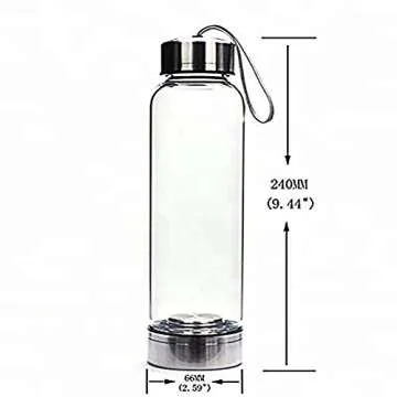 SeaHome Crystal Glass Water Bottle with Healing Crystals