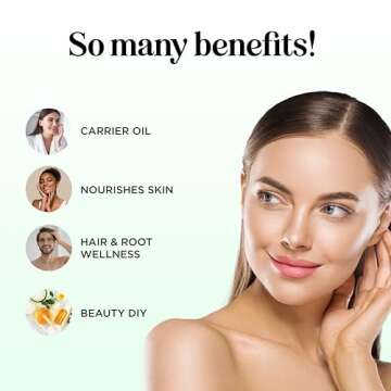 Avocado Oil For Hair and Skin - 100% Pure Avocado Oil for Skin and Nail Care plus Dry Hair Treatment and Facial Oil Moisturizer - Beauty DIY Carrier Oil for Essential Oils Mixing with Pump (16 Fl Oz)