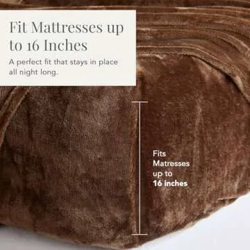 NY Loft Ultra Soft Micro Fleece Sheets Set with Extra Deep Pockets | Extra Soft Velvet Fleece Sheet Set | Super Plush Polar Fleece | Velvet Plush Cozy Warmth | King - Walnut Brown