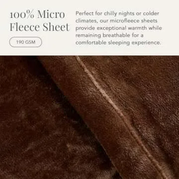 NY Loft Ultra Soft Micro Fleece Sheets Set with Extra Deep Pockets | Extra Soft Velvet Fleece Sheet Set | Super Plush Polar Fleece | Velvet Plush Cozy Warmth | King - Walnut Brown