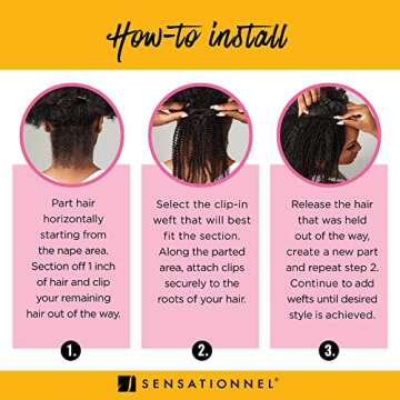 Sensationnel Curls Kinks and co Clip in - top lady 10-inch textured clip in 9 piece pack adds volume protective style - Curls Kinks and Co Top Lady 10 Inch (1 JETBLACK)