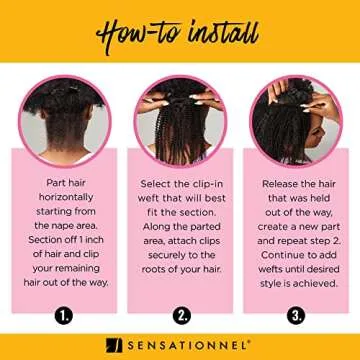 Sensationnel Curls Kinks and co Clip in - top lady 10-inch textured clip in 9 piece pack adds volume protective style - Curls Kinks and Co Top Lady 10 Inch (1 JETBLACK)