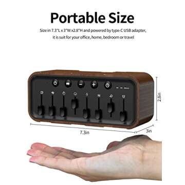 SERENLUX White Noise Sound Machine with Customizable DIY Sound Mixer, Sleep Timer, Adjustable Volume, Built-in Soothing Night Sounds, Natural Sound Therapy for Adults Kids Baby Sleeping Meditation